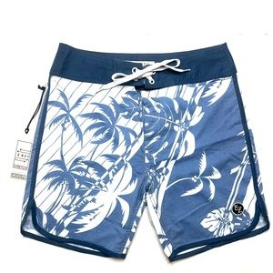 Ezekiel Blue & White Palm Tree Print, Size 31